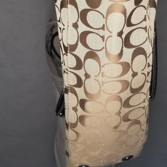 Coach Dark Brown "Penelope" Signature Bag - Picture 6 of 8